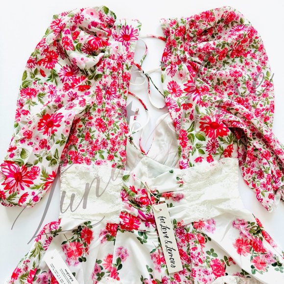 FOR LOVE & LEMONS Rosalyn Mini Dress in Pink (size XS) NWT - Picture 8 of 10